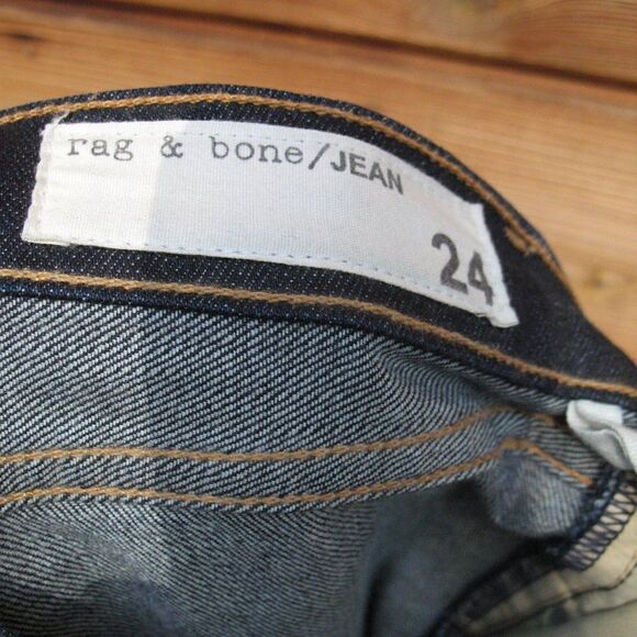 Rag & Bone Stiletto Boot Cut Jeans in Drk Rinse 24 Tall - Picture 7 of 9